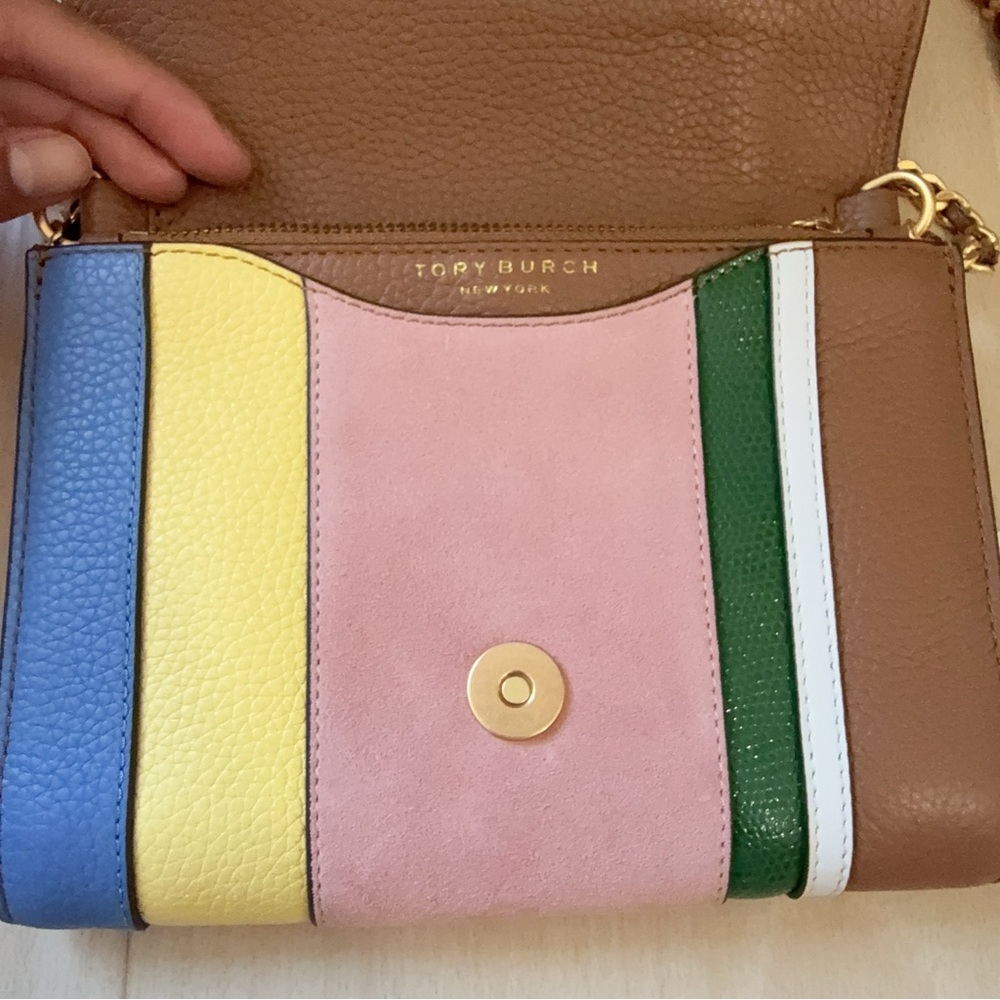 (NWT)Tory burch Britten stripe chain wallet 80106 - Picture 5 of 10